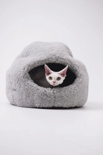 Nest Natural Woolen Pet Bed - Gray-0