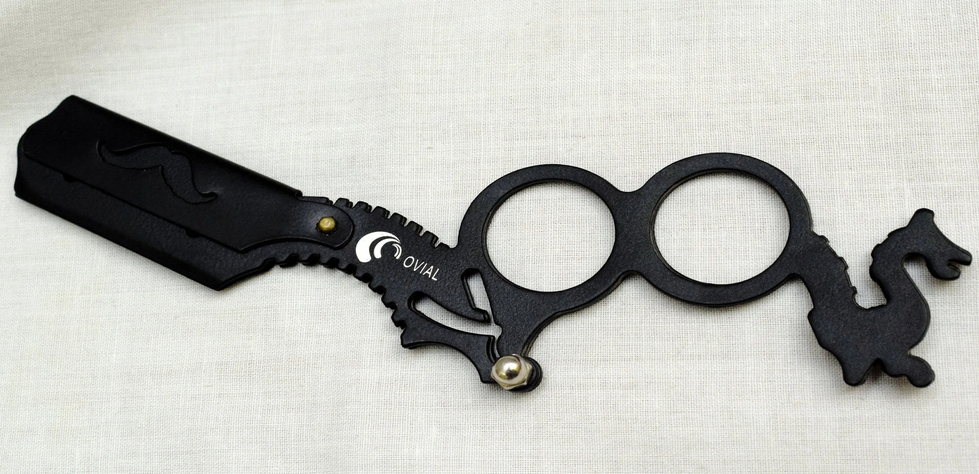 OVIAL- Black Horse Dual Ring Razor-0