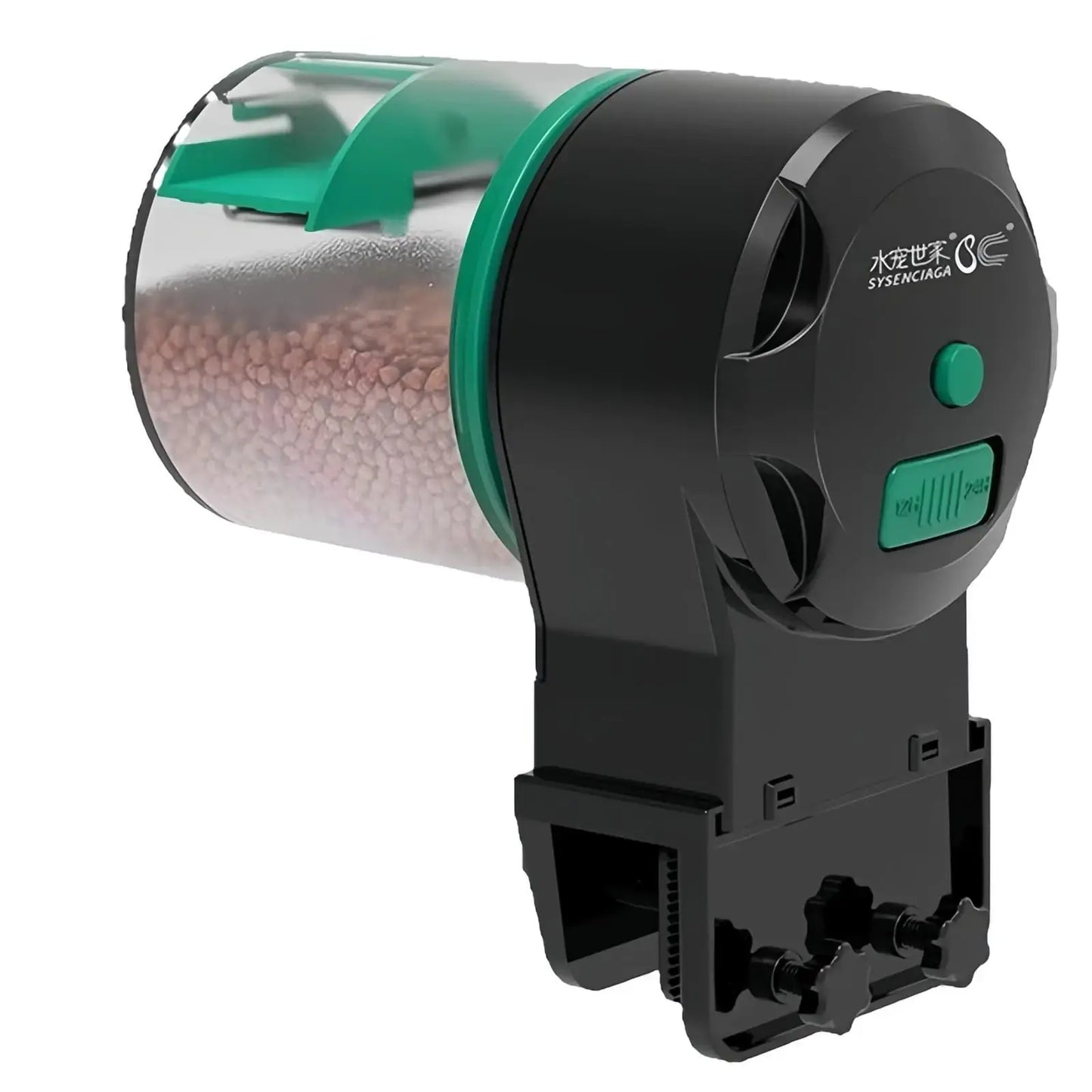 KEKETOPET Automatic Fish Feeder for Aquarium Small Auto Fish Feeder Dispenser for Mini Tank Nano Pond Suitable for Small Granular Feed Battery Operated Battery NOT Included - Black Zooko