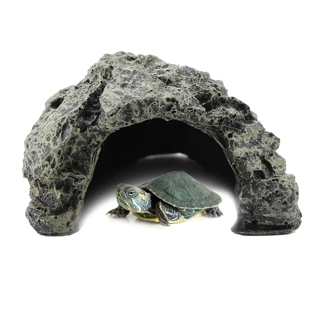 Reptile Hiding Reptile Box Shelter Terrarium Hideout Caves for Aquarium Terrarium Decoration Ornament(Large) Zooko