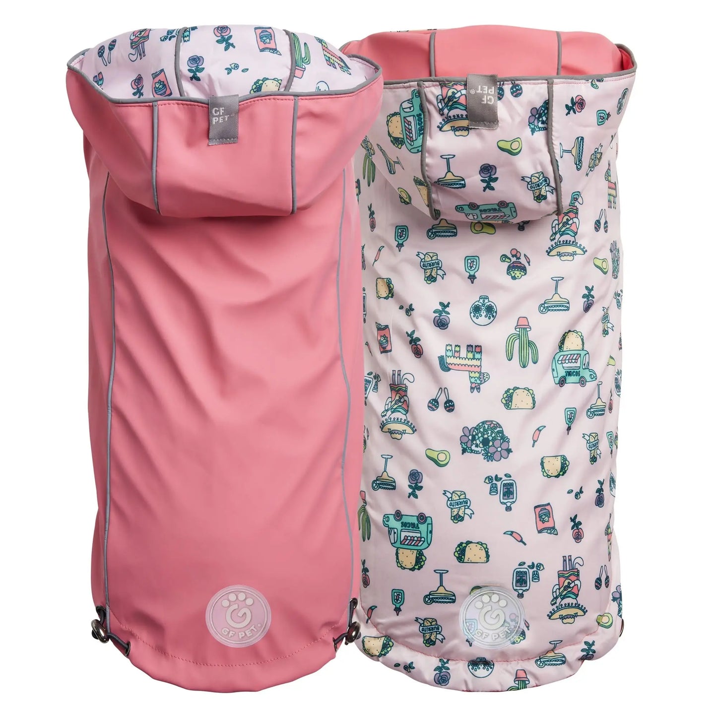Imperméable réversible en élasto-fit - Rose GF Pet