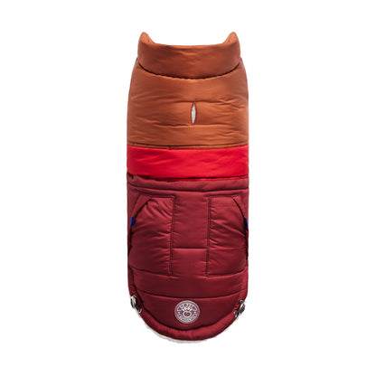 Manteau Retro Puffer Rouge Foncé GF Pet