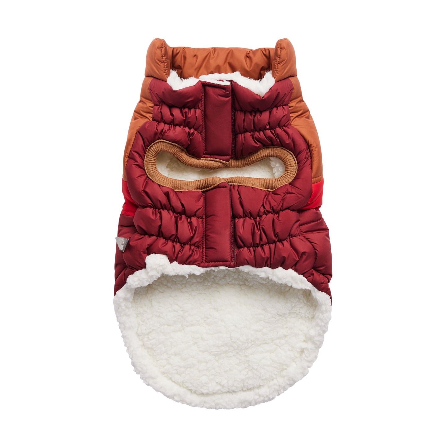 Manteau Retro Puffer Rouge Foncé GF Pet