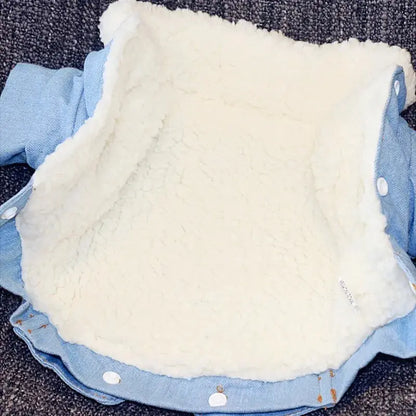 Luxury Winter Dog Jacket Puppy Dog Clothes Pet Outfits Dog Denim Coat Jeans Costume Chihuahua Poodle Bichon Pet Clothing 35S1 Zooko