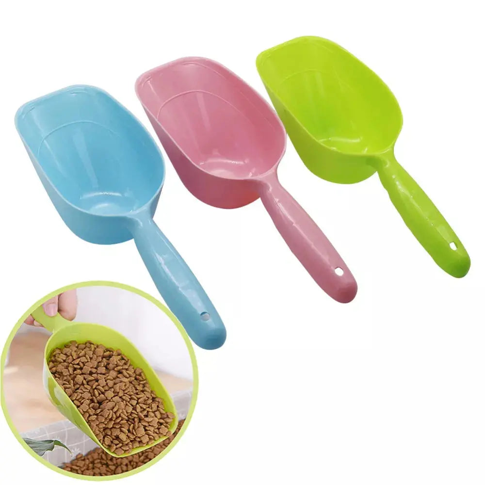 2 Pcs Pet Feeding Shovel Cat Food Scoop Large Capacity Thickening Cat Dog Spoon Plastic Shovel Pet Feeder Zooko