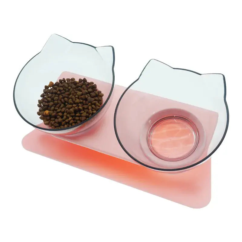Non-Slip Double Cat Bowl Dog Bowl With Stand Pet Feeding Cat Water Bowl for Cats Food Pet Bowls for Dogs Feeder Product Supplies Zooko