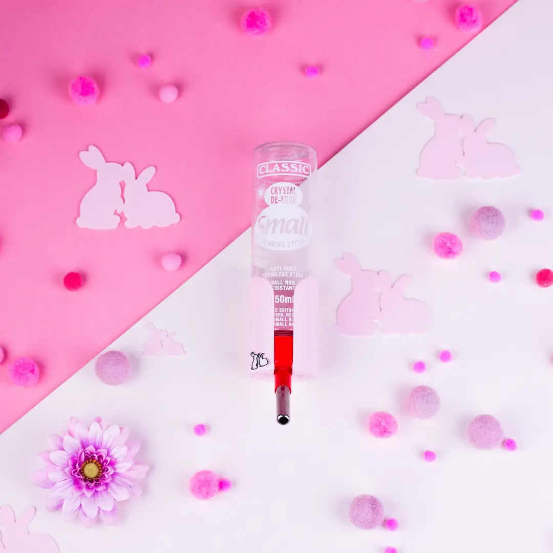 Guinea Pig & Rabbit Water Bottle Holder - Pastel Pink-0