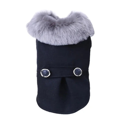Luxury Winter Dog Jacket Puppy Dog Clothes Pet Outfits Dog Denim Coat Jeans Costume Chihuahua Poodle Bichon Pet Clothing 35S1 Zooko