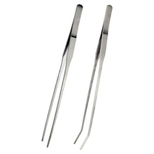 2 Pcs Aquarium Tweezers Straight Tweezers and Curved Tweezers 10.6 Inch Stainless Tweezers for Fish Tank Plants Aquascaping and Reptile Feeding (10.6 Inch) Zooko