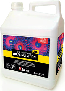 Red Sea Reef Energy Plus 5000ml (AB+) All in One Coral Food for Saltwater Aquarium Marine Reef Tanks | Food for Soft LPS SPS and Non-Photosynthetic Corals Zooko