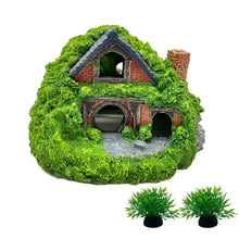 Tfwadmx Aquarium Decoration Hobbit House Resin Small Fish Hideout Cave Aquarium Decor Hollow Hole Shelter Fish Tank Hut Ornaments Mini Garden Landscaping Accessories(3 Pcs) Zooko