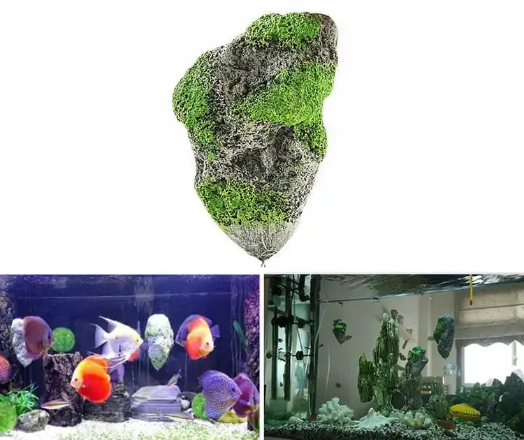 Floating Moss Rocks Aquarium Decorations Zooko