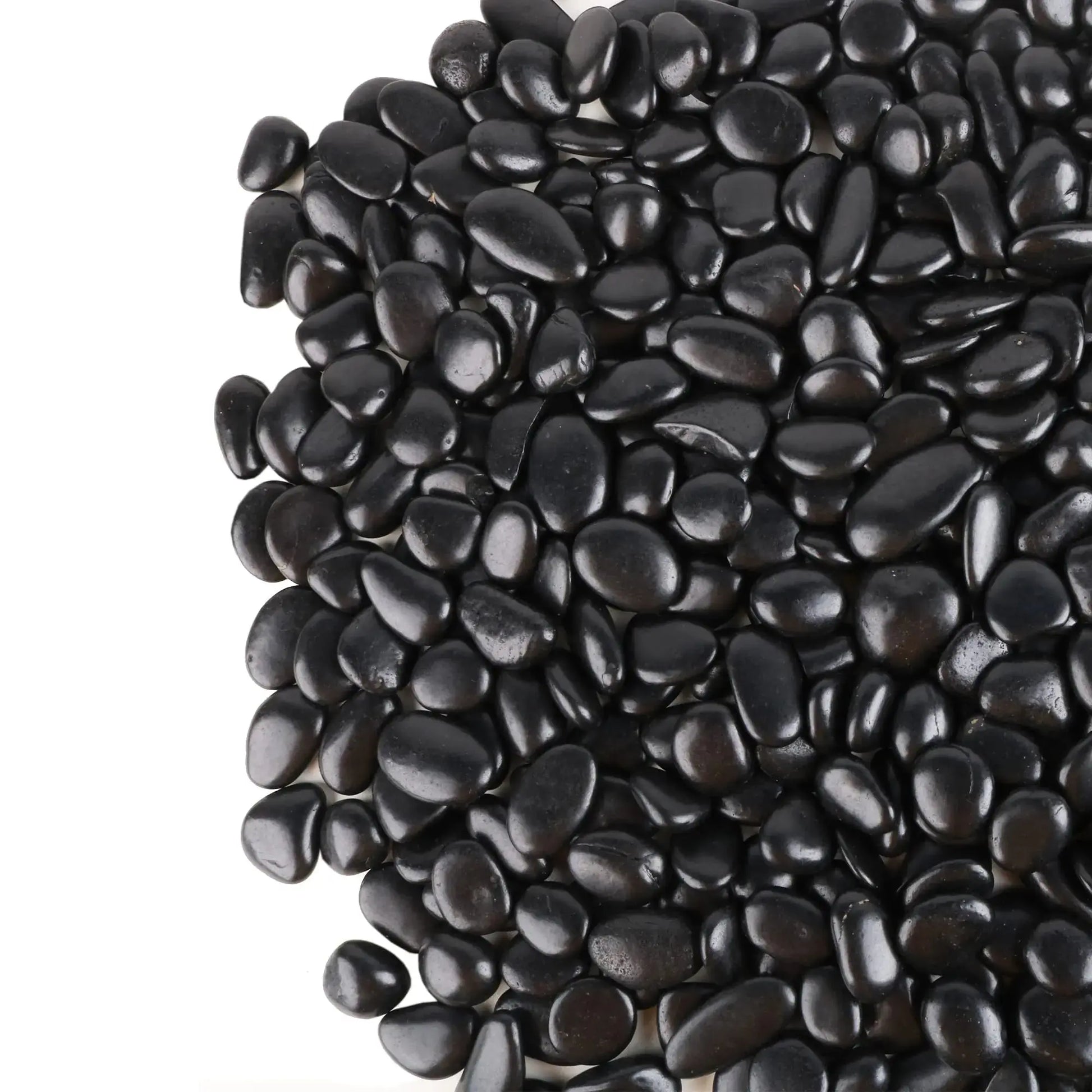 Black Pebbles for Plants 1.8lb Bulk Bag Aquarium Gravel 0.8"- 1.2" Decorative Polished Fish Tank Stone Zooko