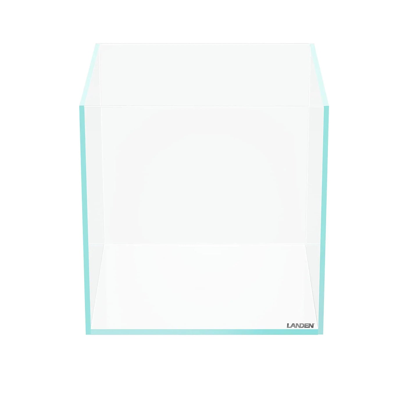 LANDEN 25C 3.7 Gallon Cube Rimless Low Iron Aquarium Tank W9.84×D9.84×H9.84 in(25x25x25cm) 5mm Thickness with Nano Foam Leveling Mat Included Zooko