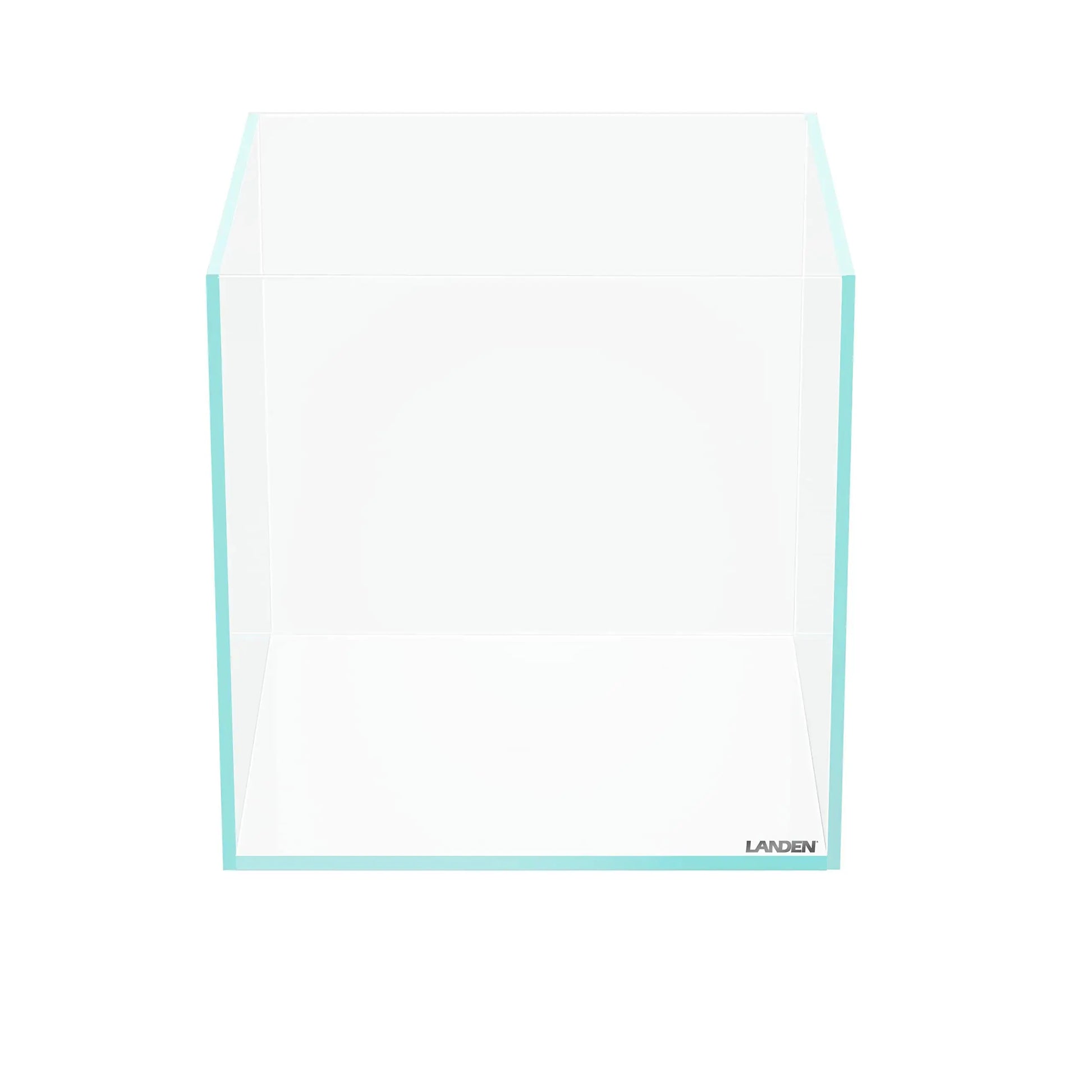 LANDEN 25C 3.7 Gallon Cube Rimless Low Iron Aquarium Tank W9.84×D9.84×H9.84 in(25x25x25cm) 5mm Thickness with Nano Foam Leveling Mat Included Zooko