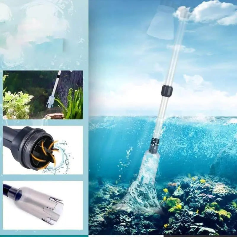 Akvárium tisztító, elektromos akvárium kavicstisztító-0