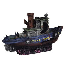 Aquarium Large Shipwreck Decorations - Fish Tank Lifelike Ship Decor Resin Material Pirate Ship Decor Zooko