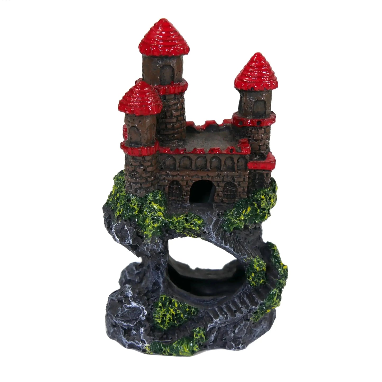 Penn-Plax Age-of-Magic Magical Mini Castle Aquarium Decoration – Safe for Freshwater and Saltwater Fish Tanks – Red Zooko
