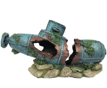 SLOCME Aquarium Submarine Ornaments Shipwreck Decorations - Resin Material Sunken Ship Decorations Eco-Friendly for Aquarium Environments Accessories Zooko