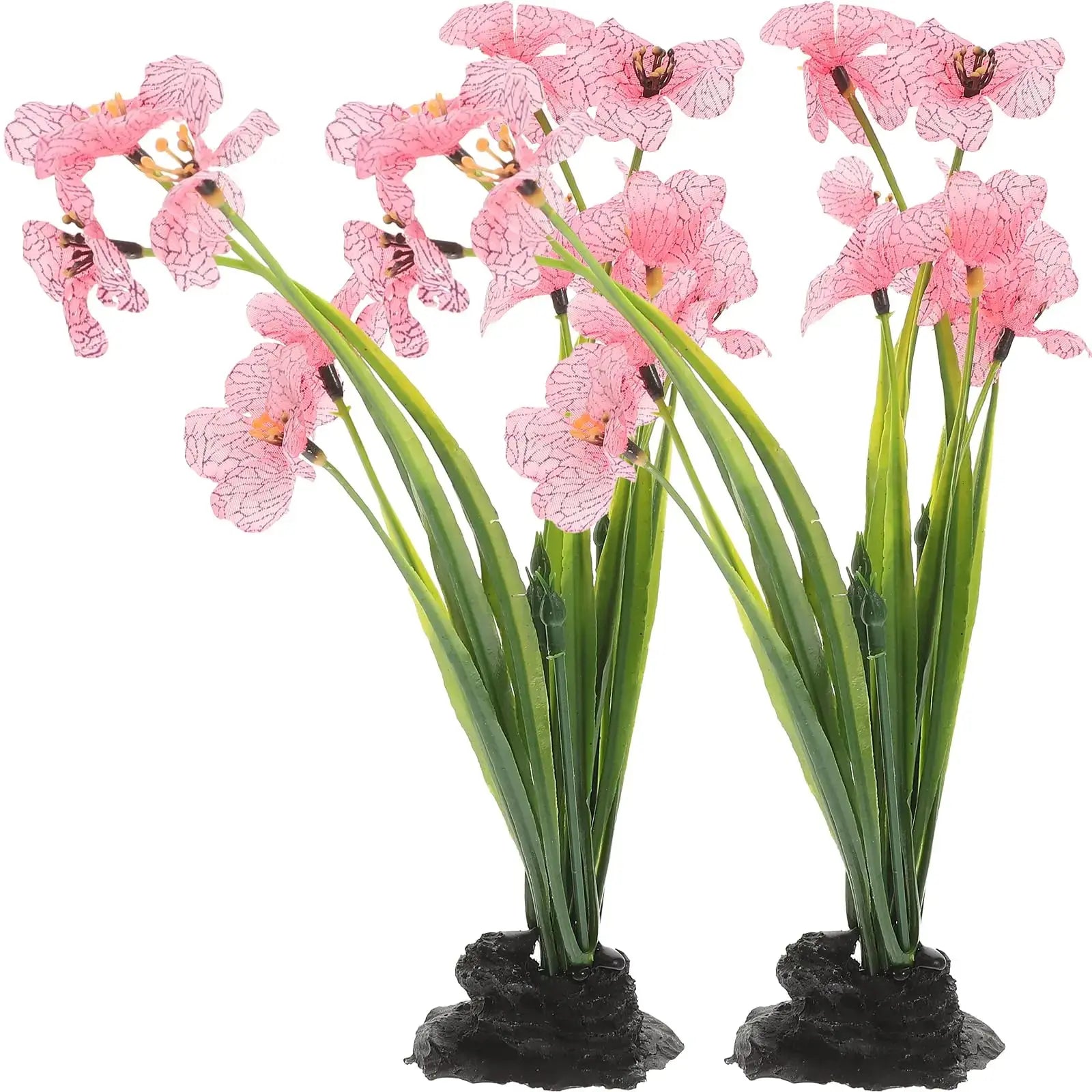 minkissy 2pcs Aquarium Landscaping Pond Decor Realistic Aquarium Plant Aquarium Planta Artificial Aquatic Plant Models Silk Plants for Fish Tank Silk Aquarium Plants Plastic Zooko