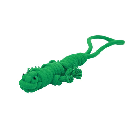 Owen the Green Lizard Rope Toy-0