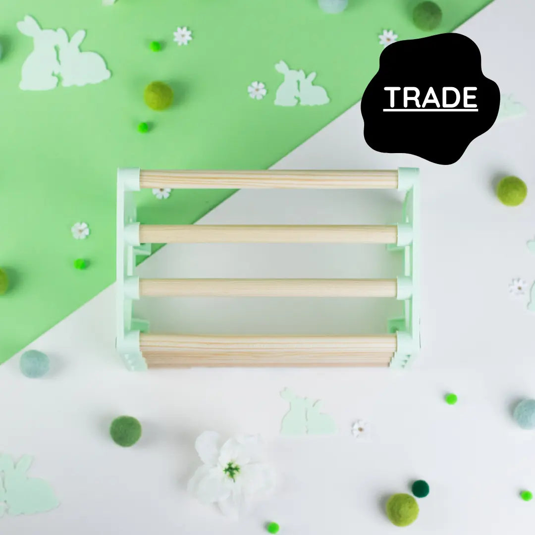 SINGLE Cage Mounted Hay Rack - Pastel Green - TRADE-0