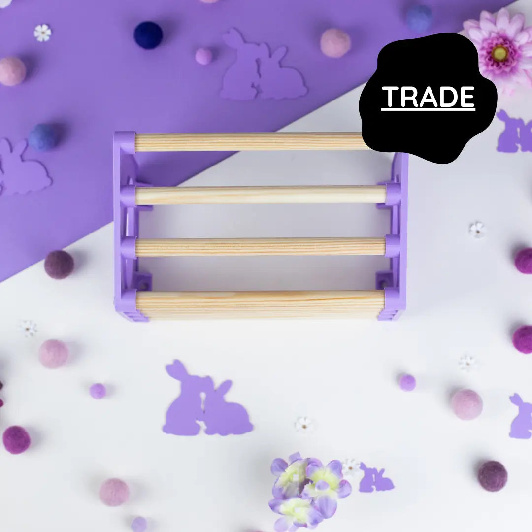 SINGLE Cage Mounted Hay Rack - Pastel Purple - TRADE-0