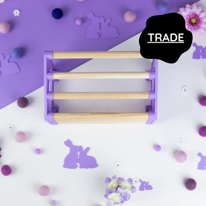 SINGLE Cage Mounted Hay Rack - Pastel Purple - TRADE-0