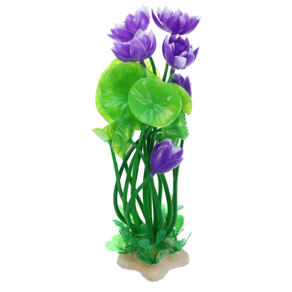 VOCOSTE 1pcs Fish Tank Aquarium Decorations Plants Mini Aquarium Decorations PE Ceramics Plants for Aquarium Decorations Purple 8.27" Zooko