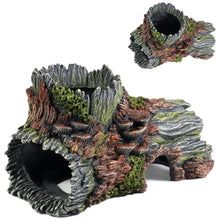 PTFJZ Aquarium Decorations Hollow Tree Trunk Fish Tank Accessories Tree Stump Shelter for Betta Hideout Caves Driftwood for Aquarium Simulation Tree Decor with Holes Zooko