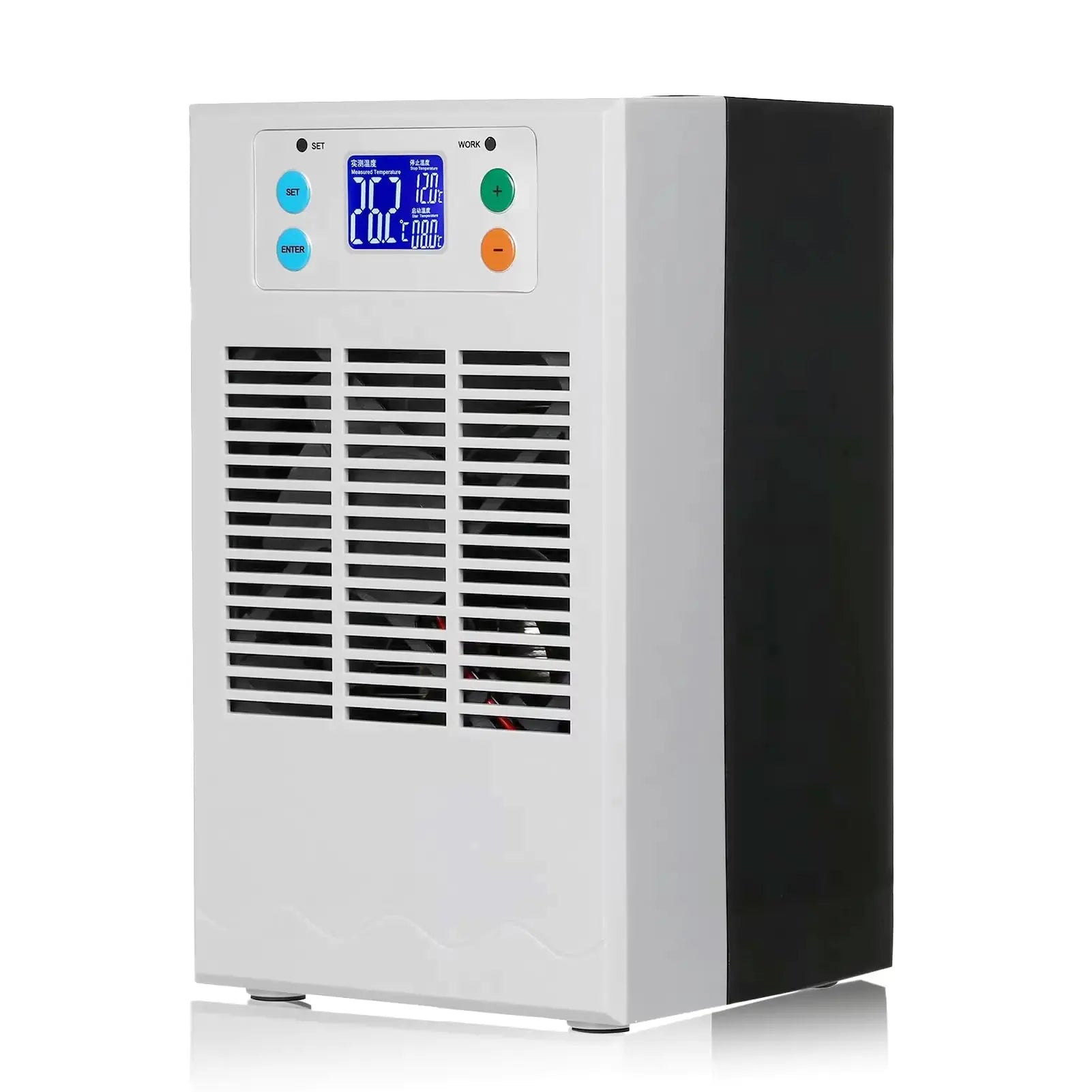 Electric Water Heater Chiller AC 100‑240V 20L Aquarium Chiller ABS Housing Digital Display Intelligent Temperature Control 70W with Pump for Fish (US Plug Pump US Plug 110V) Zooko