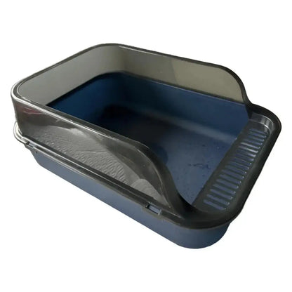 Bac à Litière Semi-Fermé pour Chats Anti-Éclaboussures avec Bords Hauts Zooko