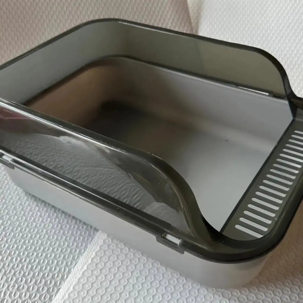 Bac à Litière Semi-Fermé pour Chats Anti-Éclaboussures avec Bords Hauts Zooko