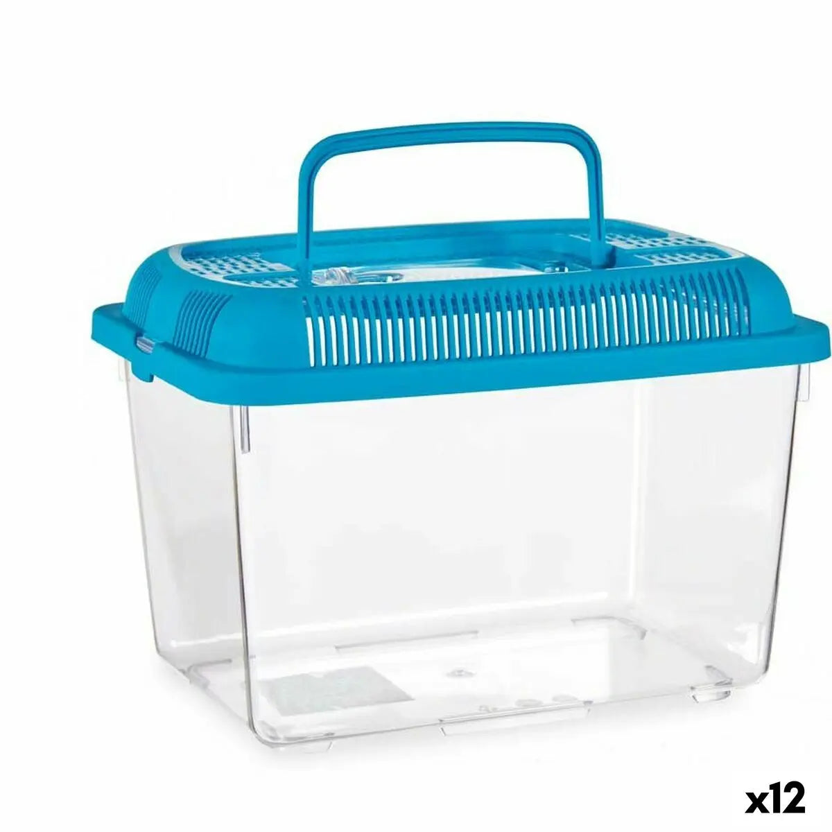 Fish tank With handle Medium Blue Plastic 3 L 17 x 16 x 24 cm (12 Units)-0