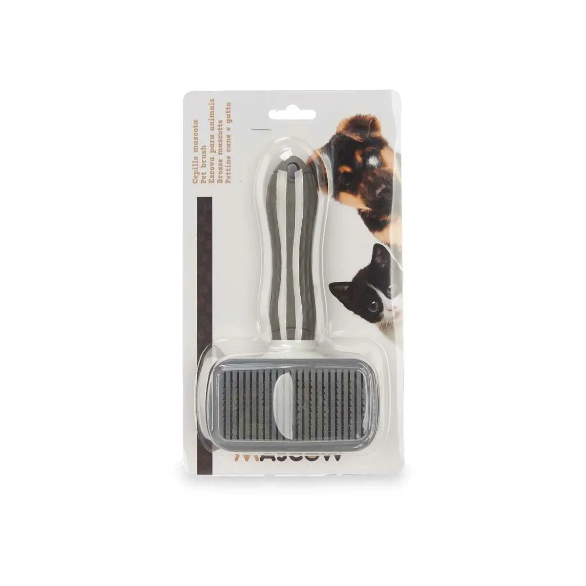 Dog Brush Mascow 334 Anthracite 10,5 x 19 x 6 cm (12 Units)-2