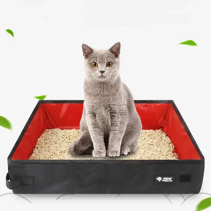 Bac à Litière Portable et Pliable pour Chats Zooko