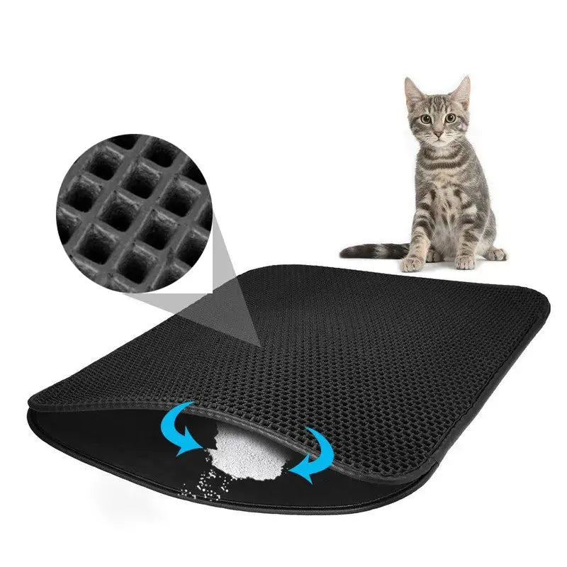 Tapis de litière pour chat imperméable à double couche Zooko