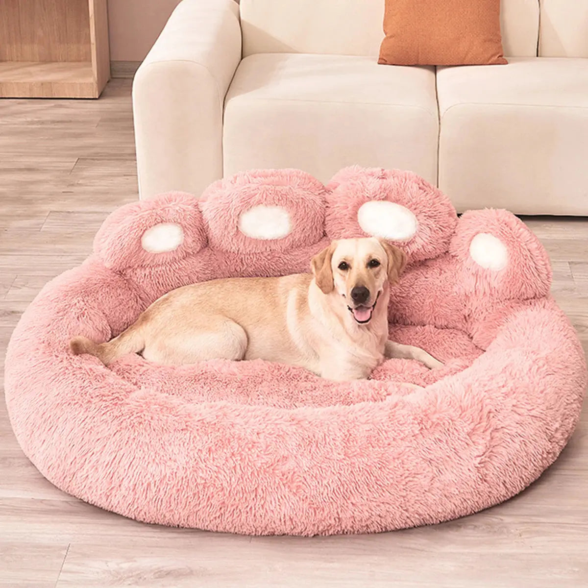 Fluffy Dog Bed Plush Kennel Accessories Pet Products Large Dogs Beds Bedding Sofa Basket Small Mat Cats Big Cushion Puppy Pets Zooko