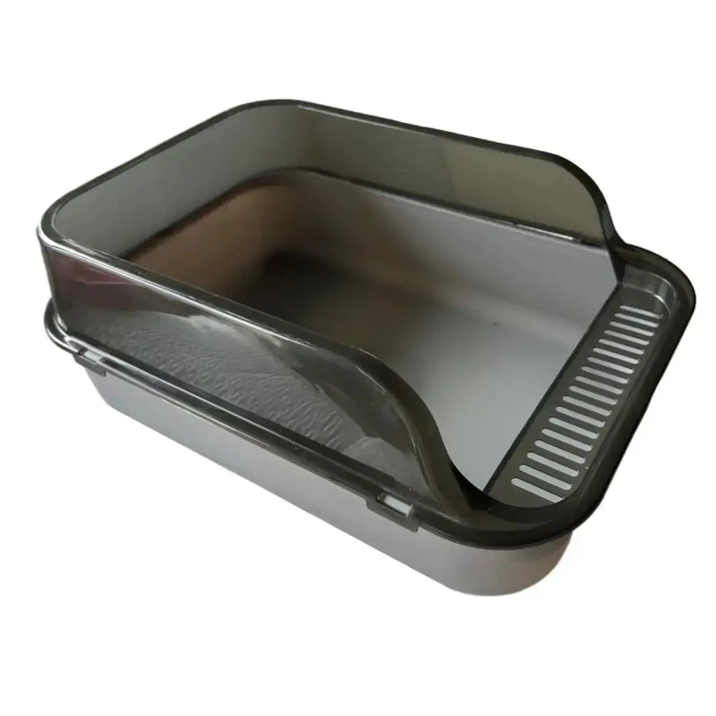 Bac à Litière Semi-Fermé pour Chats Anti-Éclaboussures avec Bords Hauts Zooko