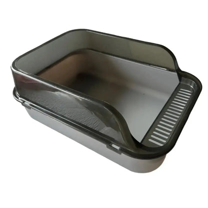 Bac à Litière Semi-Fermé pour Chats Anti-Éclaboussures avec Bords Hauts Zooko