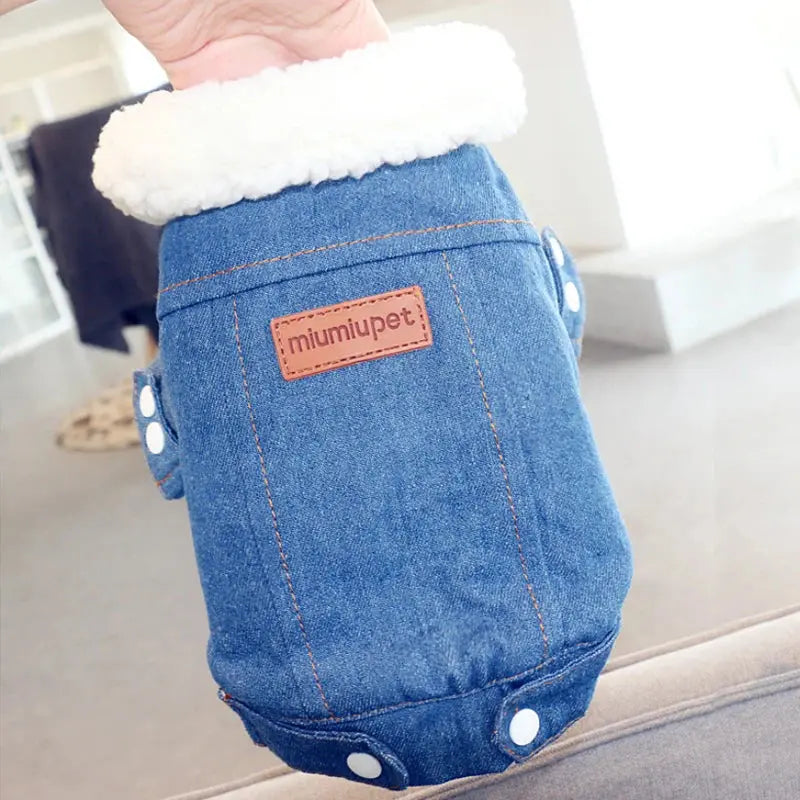 Luxury Winter Dog Jacket Puppy Dog Clothes Pet Outfits Dog Denim Coat Jeans Costume Chihuahua Poodle Bichon Pet Clothing 35S1 Zooko