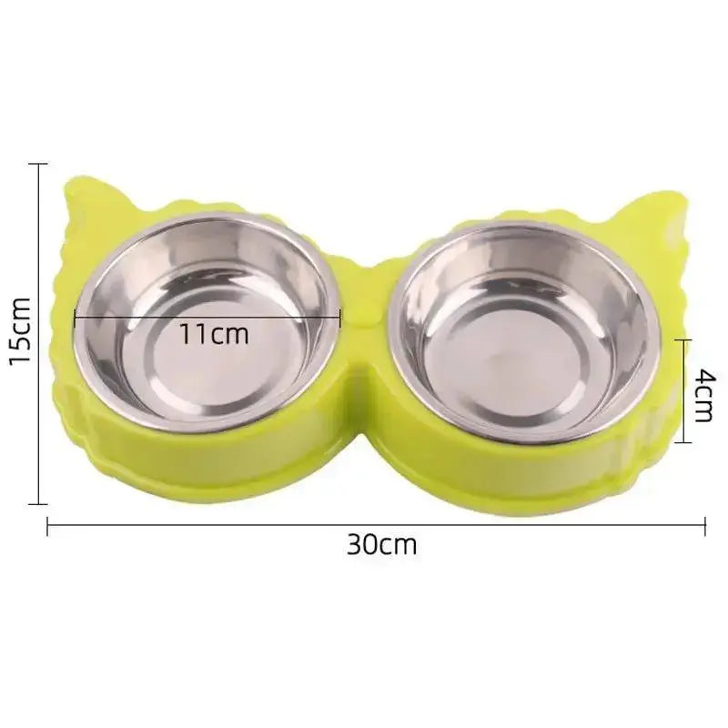 Sleek Dual Pet Bowl Station for Food and Water Convenience-3