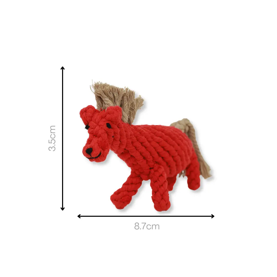 Ember the Red Horse Rope Toy-3