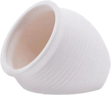 RUIAN Ceramic Jar Aquarium Decorations Fish Tank Hideout Cave Cute Pot Aquarium Accessories Decor Ornaments for Cichlid Small Fish Betta Fish Hideout and House (White) Zooko