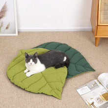 NNEDSZ 1 Pcs Green Leaf-Shaped Pet Sleeping Mat - Durable Dog Floor Pad & Cat Bed for Sleeping and Playtime-0