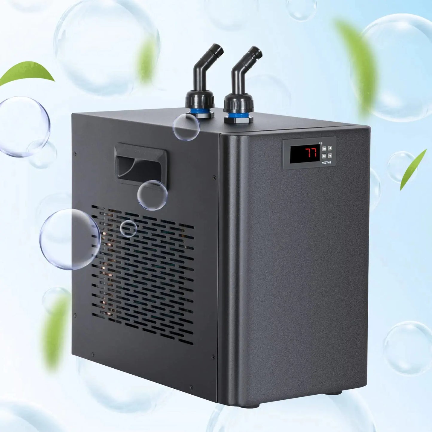 Aquarium Chiller for Fish Tank - 42GAL 1/10HP Water Chiller with Quiet Design Compressor - Refrigeration for Hydroponic System Axolotl Jellyfish Coral 160L Zooko