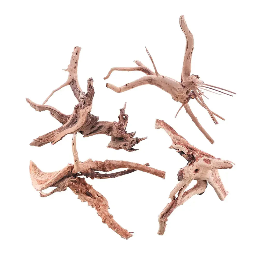 CENIBBLE Aquarium Driftwood Natural Spiderwood for Aquarium Decor 4PCS 6-8inch Driftwood Branches for Fish Tank Decorations Zooko