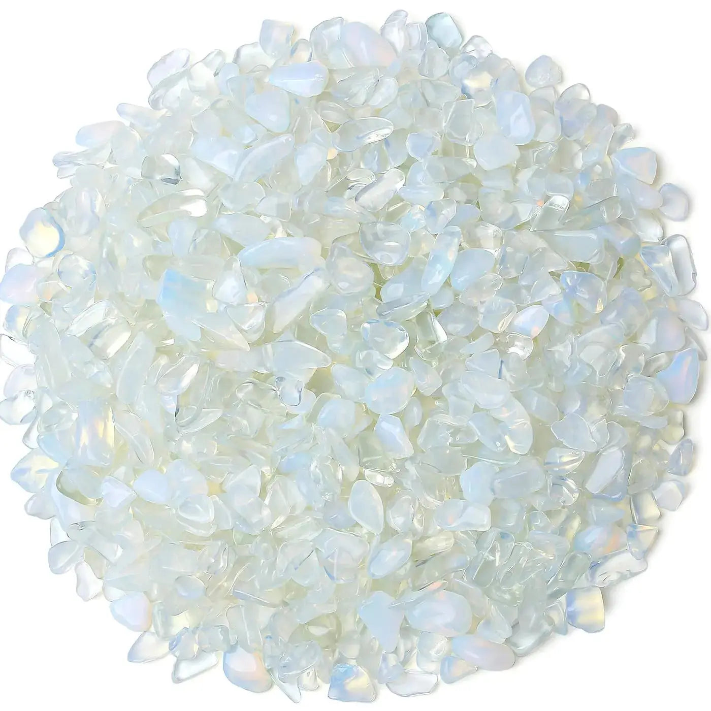 DUQGUHO Opal Gravel Decorative Rocks Aquarium Gravel Natural Crystals Chip Bulk Rocks Gravel for Fish Tank Gravel Pebbles Plants Terrarium Supplies Vase Filler 0.44 lbs Zooko