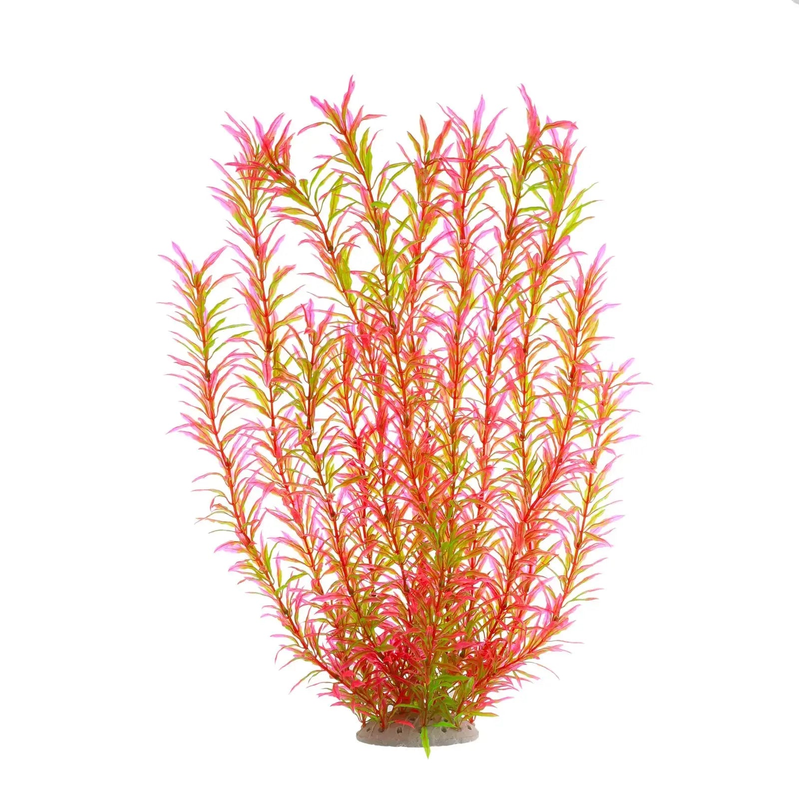 Aquarium Plastic Plants Large Artificial Plastic Long Fish Tank Plants Decoration Ornaments Safe for All Fish 21 Inches Tall (J07 Pink) Zooko