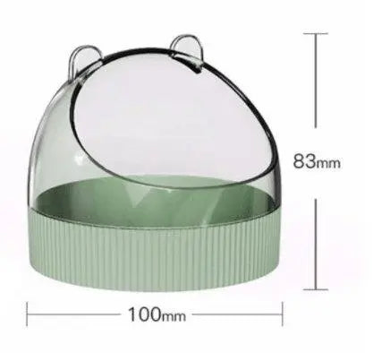 Colorful Candy Acrylic Hamster Food Basin With Gold Wire Feeder-6